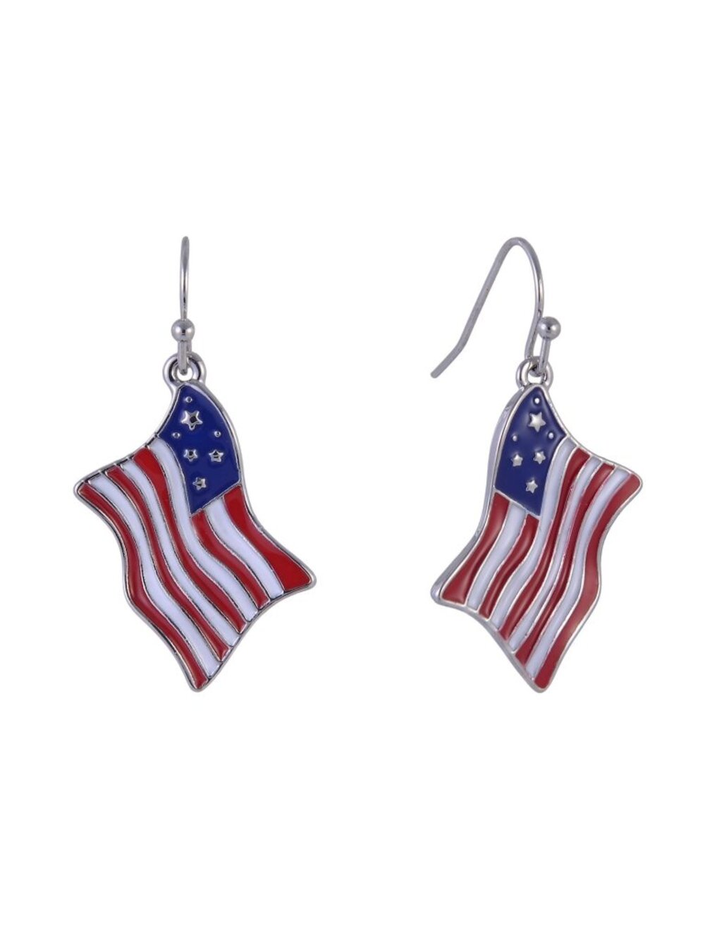 American Flag Enamel Drop Earrings